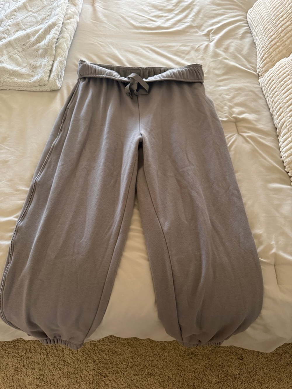 Cozy Gray Drawstring Bottoms